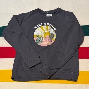 Billabong size L - Charcoal Sweatshirt with Desert Graphic